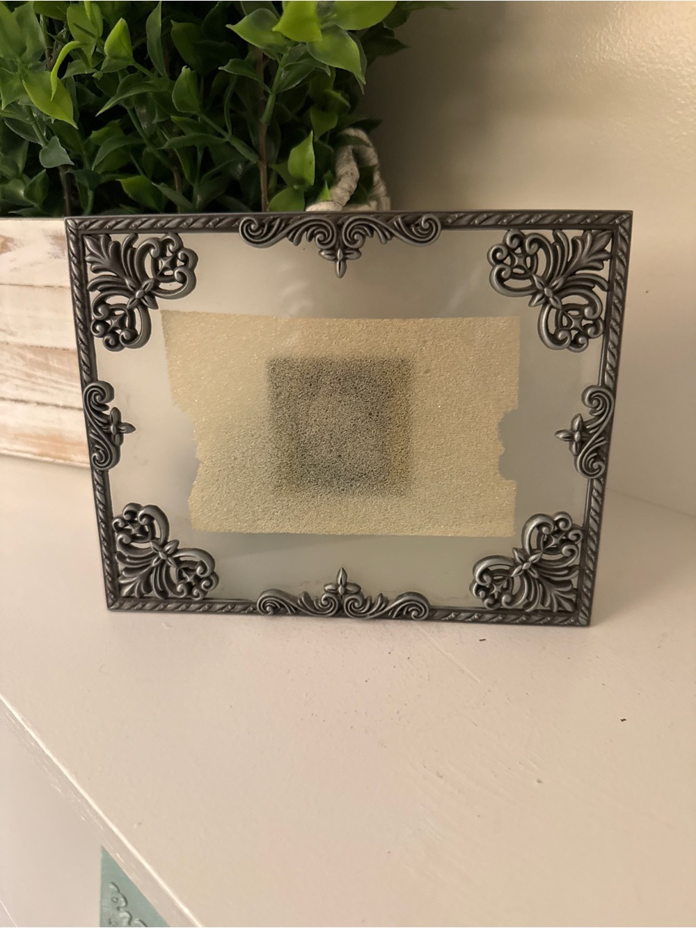 Malden Ornate Glass Photo Frame Pewter Tone Victorian Scrollwork 5x7